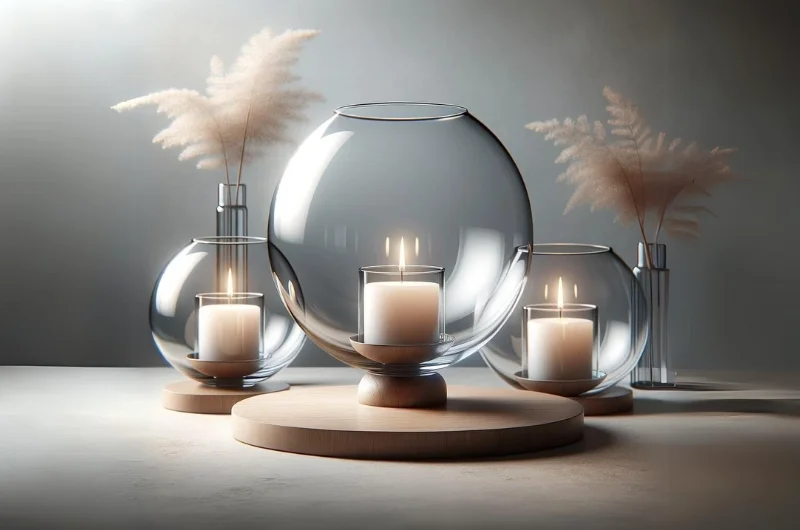 custom glass candle holder for your brand